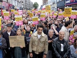 Manifestantes antirracistas en Londres, el pasado miércoles.