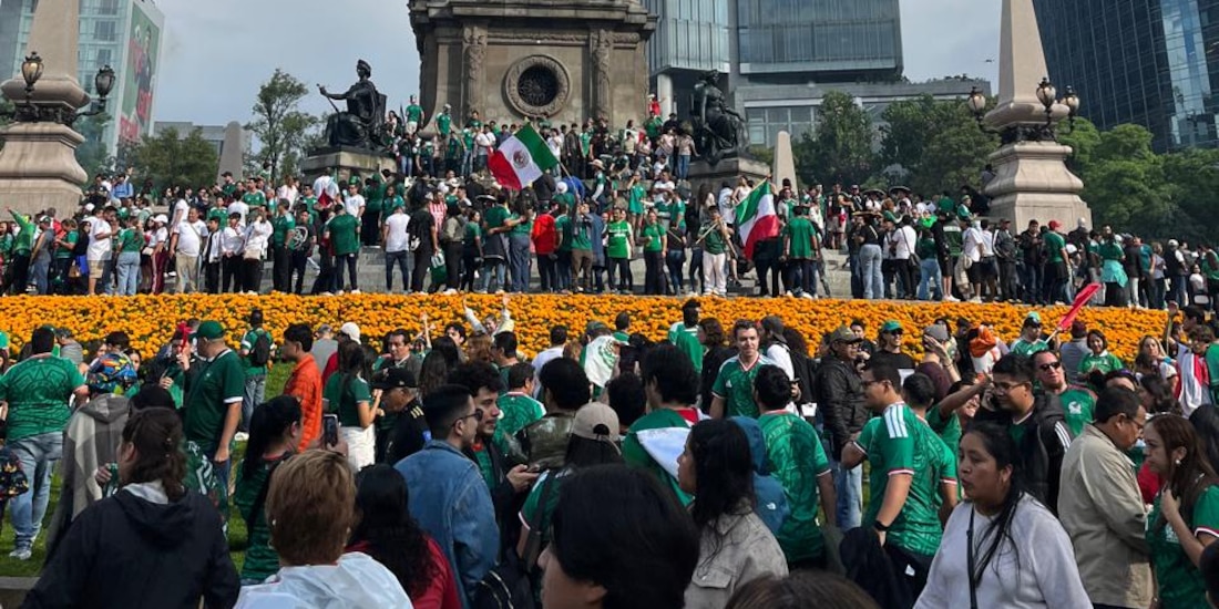 Festejo por la victoria de México ante Sudáfrica en el partido inaugural del Mundial 2026.
