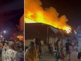 Se registra incendio en hoteles de la isla de Holbox, en Cancún.