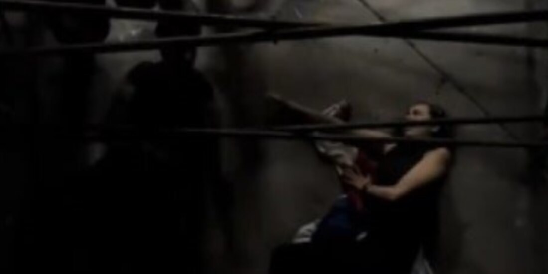 Personas lesionadas, la noche del miércoles en el Palacio de los Deportes.