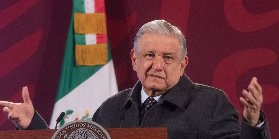 Andrés Manuel López Obrador en Palacio Nacional.