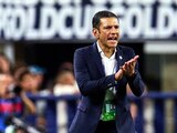 Jaime Lozano da indicaciones en un partido de México en la Copa Oro 2023.