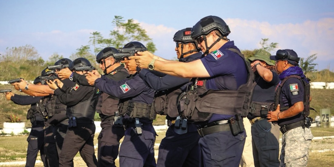 PRÁCTICA DE TIRO de elementos de la policía estatal, el 24 de enero pasado.