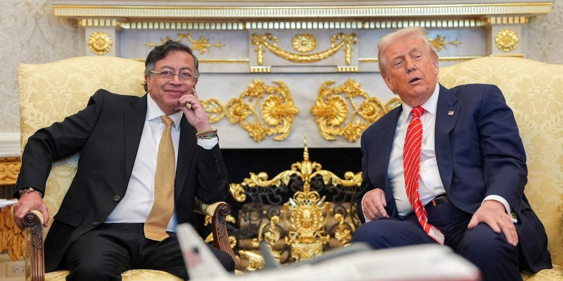 Gustavo Petro, presidente de Colombia, se reunió con su homólogo estadounidense, Donald Trump.