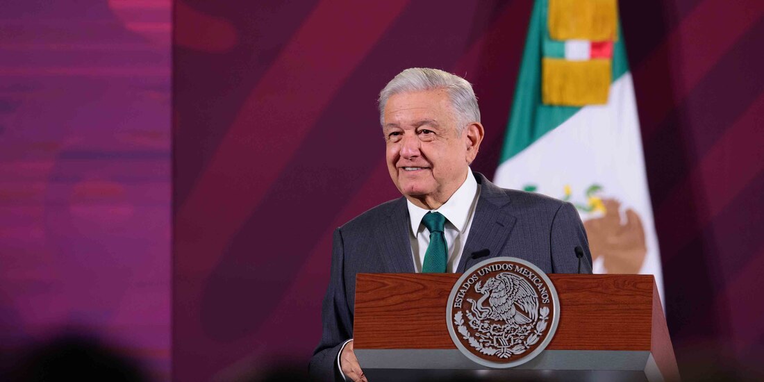 El Presidente Andrés Manuel López Obrador (AMLO) en conferencia de prensa.