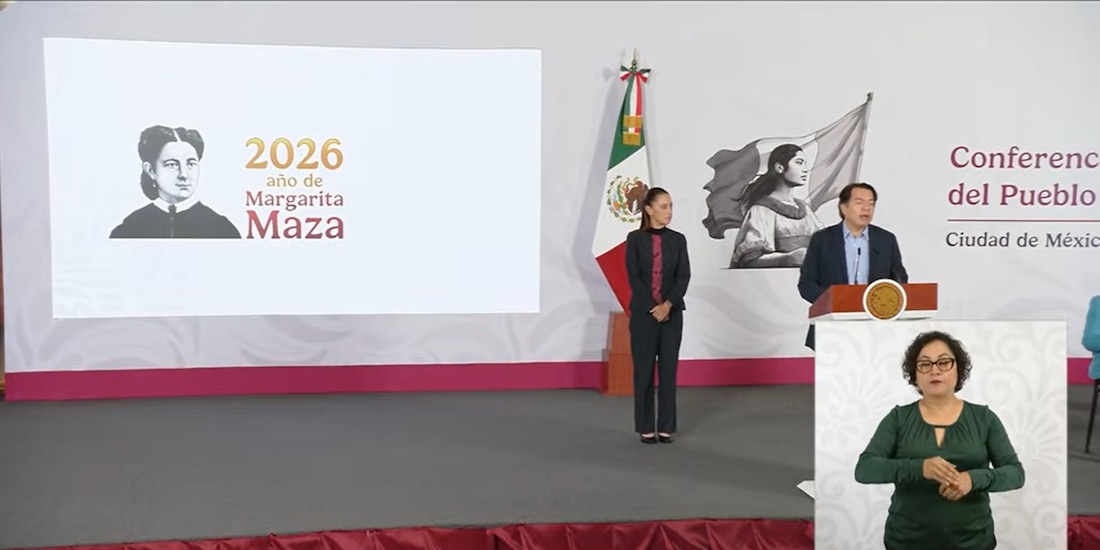 Mario Delgado, secretario de Educación, este martes en Palacio Nacional.