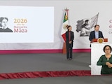 Mario Delgado, secretario de Educación, este martes en Palacio Nacional.
