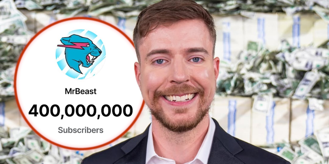 Mr. Beast llegó a los 400 millones de suscriptores