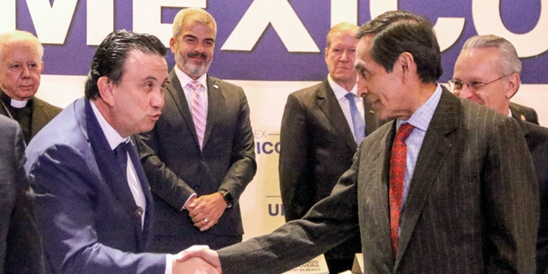 El presidente de la Coparmex y el ahora exsecretario de Hacienda, durante un evento en enero pasado.