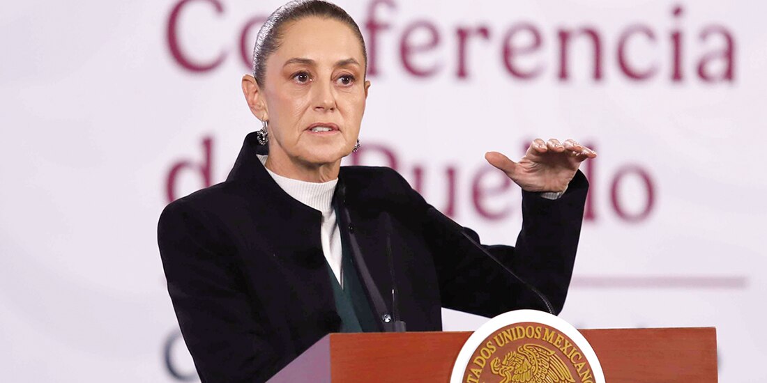 La mandataria federal, ayer, en conferencia de prensa.