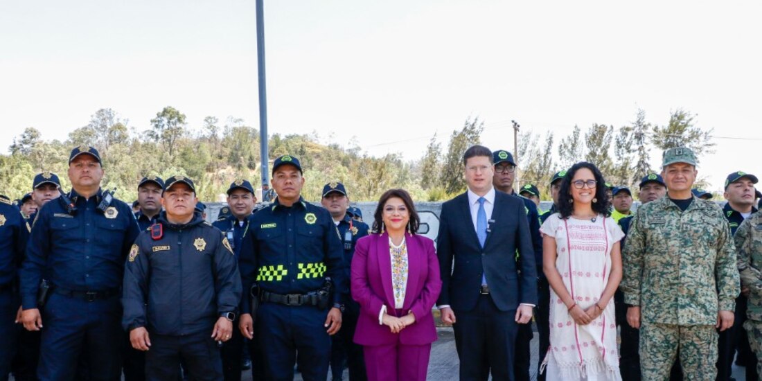 Clara Brugada dio el banderazo al operativo Semana Santa Segura 2025 en compañía de autoridades de seguridad.