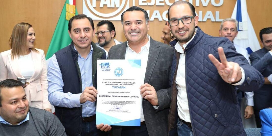 PAN aprueba a Renán Barrera para competir por gubernatura de Yucatán.