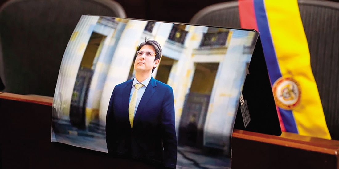 Fotografía del aspirante presidencial Miguel Uribe, el 11 de agosto de 2025