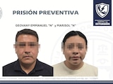 Marisol “N”, presidenta del DIF Municipal de Temoac y el director de Seguridad Pública y Tránsito Municipal, Geovany Emmanuel “N”.
