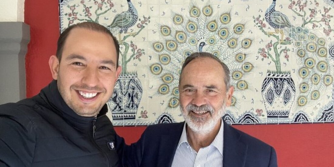 Gustavo Mader y Marko Cortés, presidente del PAN.