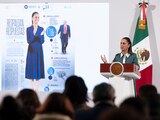 La Presidenta Claudia Sheinbaum, ayer.