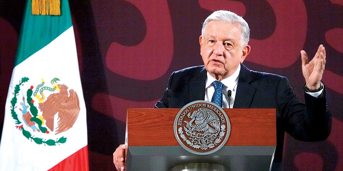 Andrés Manuel López Obrador, Presidente de México, ayer en conferencia.