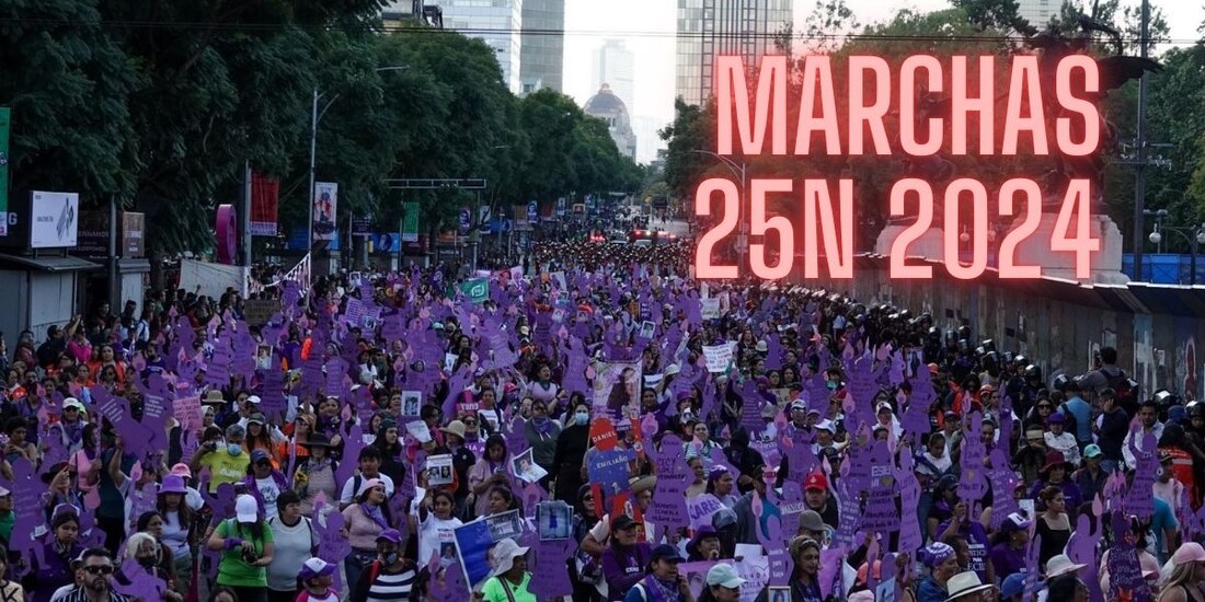 Así será la marcha por el 25N en la Ciudad de México.