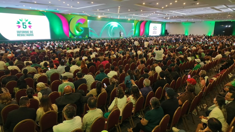 El gobernador de San Luis Potosí, Ricardo Gallardo Cardona, durante la presentación de su Quinto Informe de Gobierno, el 21 de septiembre de 2026.