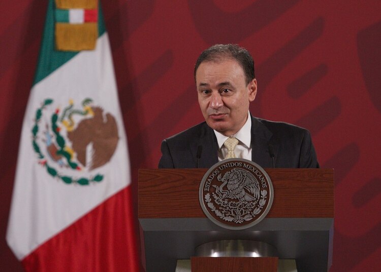 Durazo, durante la conferencia matutina en la que presentó su último informe
de seguridad.