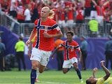 Erling Haaland celebra un gol en el triunfo de Noruega sobre Brasil en el Mundial 2026.