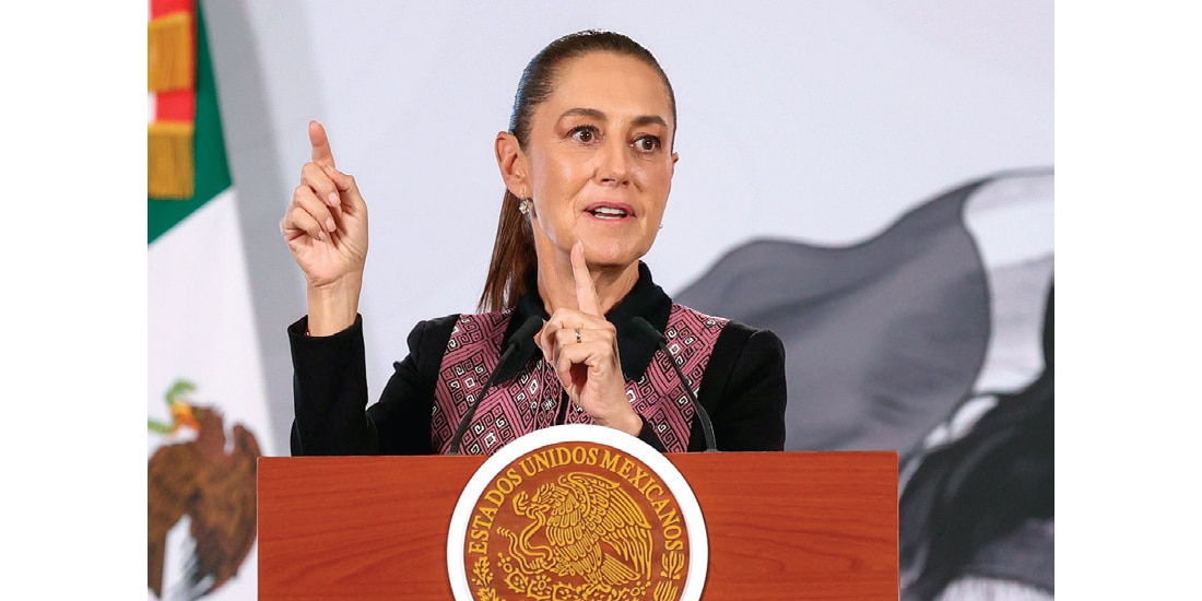 LA JEFA del Ejecutivo, en conferencia de prensa, ayer