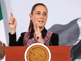 LA JEFA del Ejecutivo, en conferencia de prensa, ayer