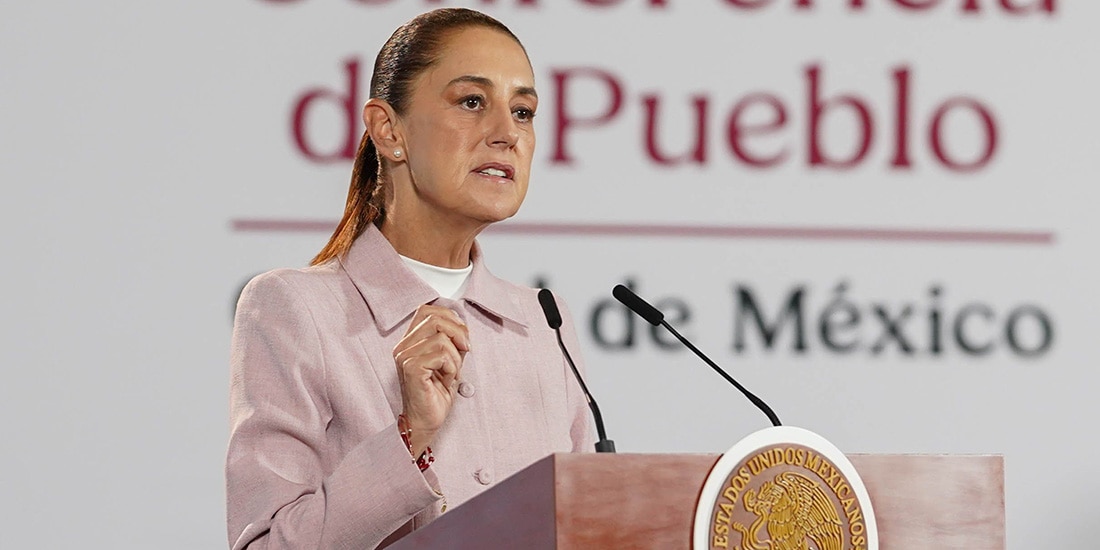 La mandataria federal, ayer, en conferencia de prensa.