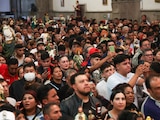 Fieles acuden a la Iglesia de San Hipólito para la celebración de San Judas Tadeo, el 28 de octubre de 2026.