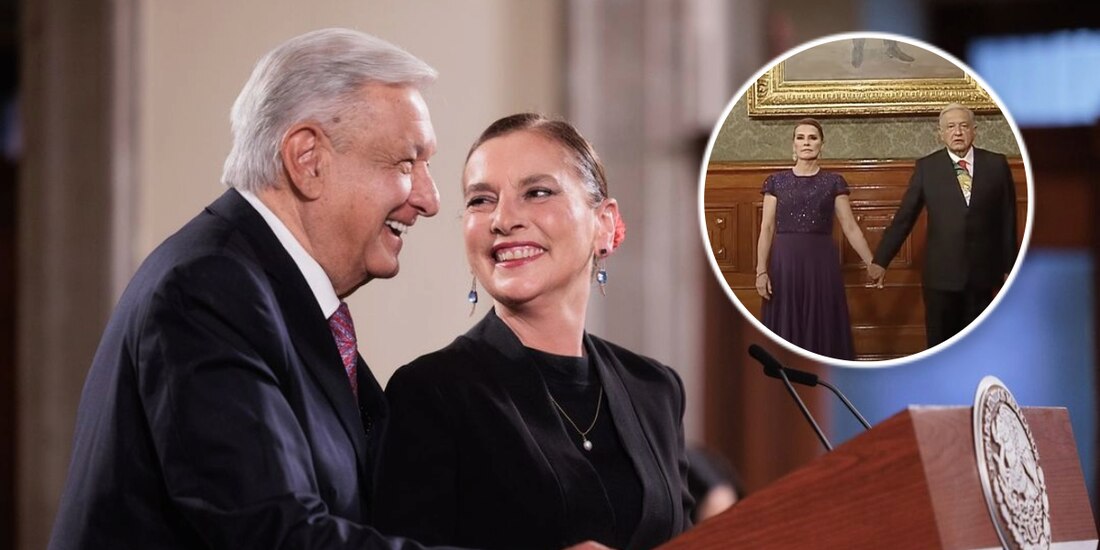 Así es el vestido que usó Beatriz Guttiérez Müller en el último grito de AMLO