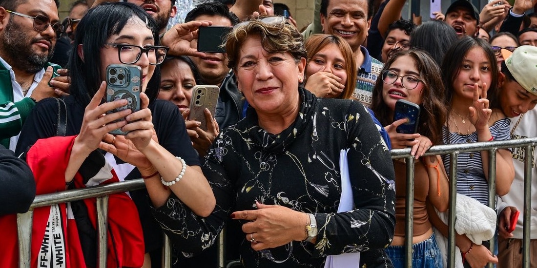 La gobernadora del Estado de México, Delfina Gómez Álvarez