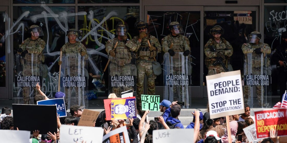 Guardia Nacional fue desplegada en Los Ángeles por Donald Trump.