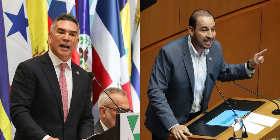 Alejandro Moreno (izq) y Marko Cortés (der) criticaron el posicionamiento de México ante la OEA