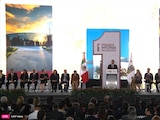 Alejandro Armenta durante su Primer Informe de Gobierno en Puebla.