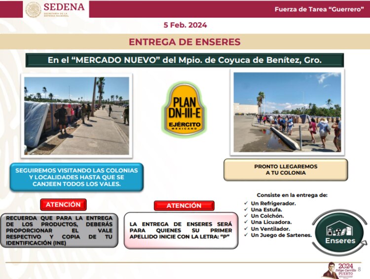 Entrega en el “Mercado Nuevo” del Mpio. de Coyuca de Benítez