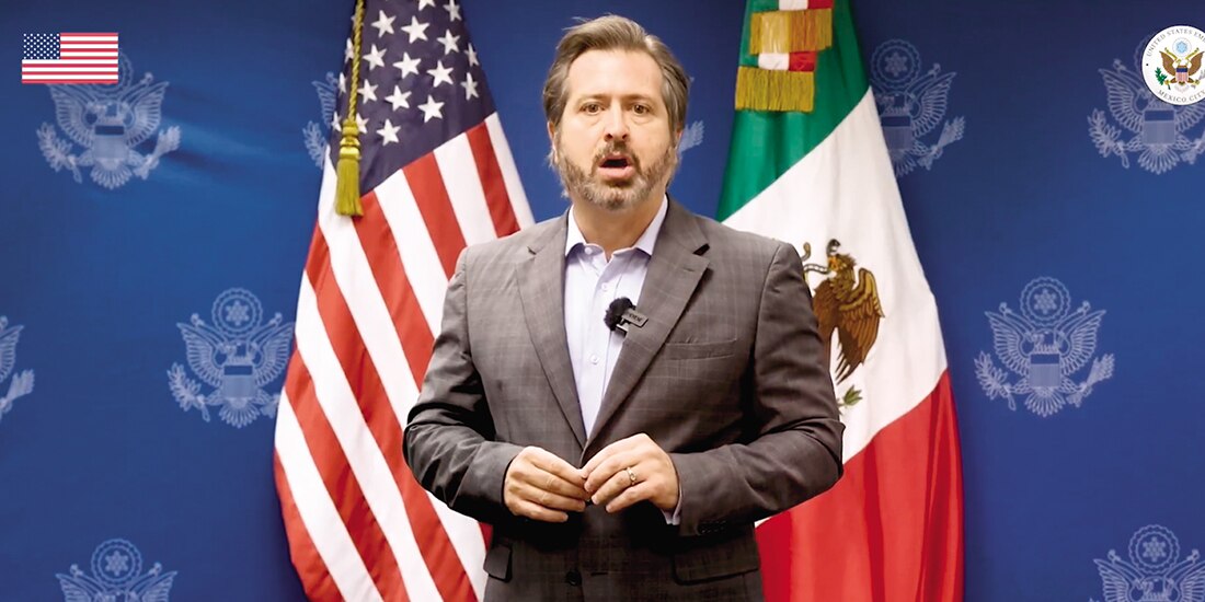 David Arizmendi, vocero de la Embajada de EU en México, ayer, en un video en X.