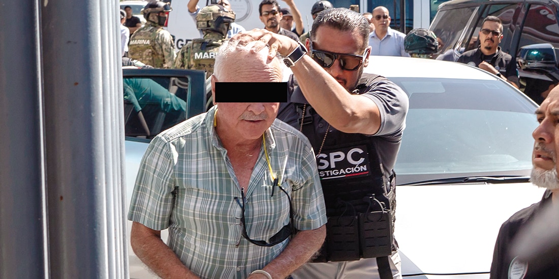 El panista, tras ser detenido por autoridades federales el pasado 16 de julio.