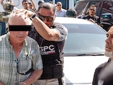 El panista, tras ser detenido por autoridades federales el pasado 16 de julio.