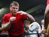 "Canelo" Álvarez durante uno de sus entrenamietos
