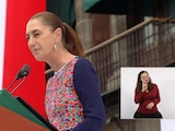 La presidenta de México, Claudia Sheinbaum Pardo, durante evento en el Zócalo de la CDMX