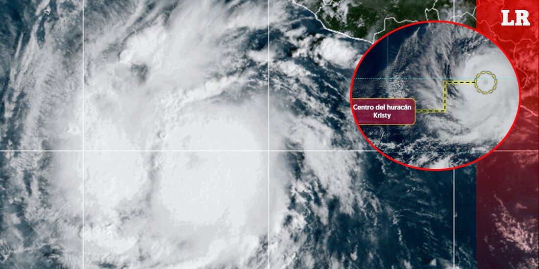 "Kristy" avanza lejos del país, sobre el Océano Pacífico.