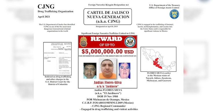 Audias Flores Silva señalado como lider del CJNG