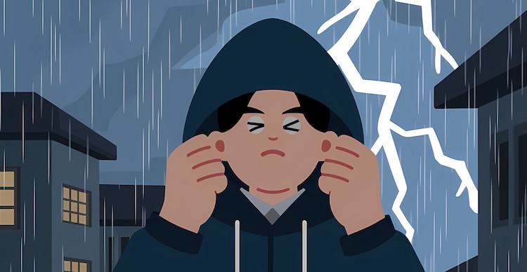 Lluvia con descargas eléctricas