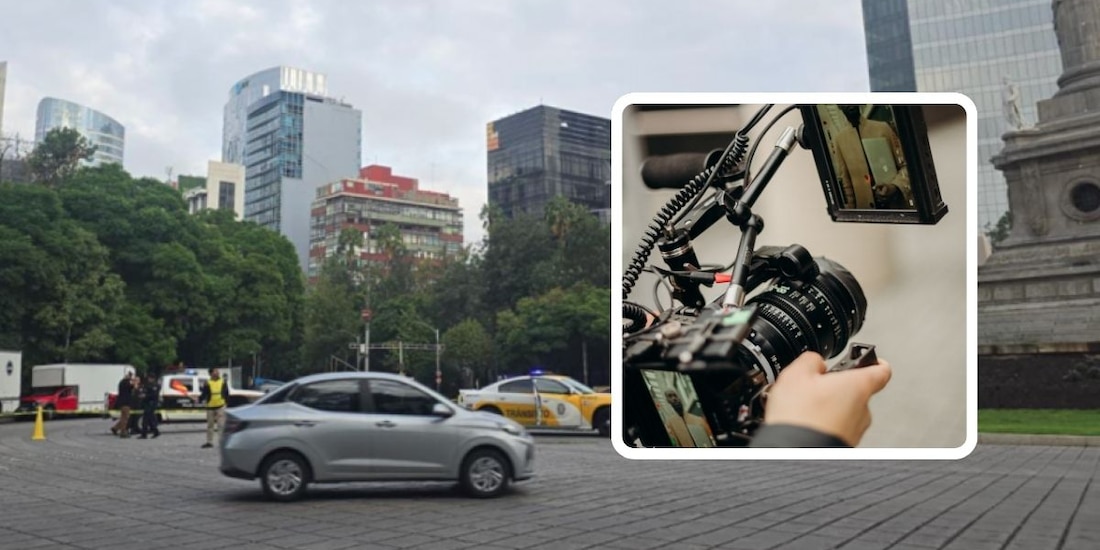 Cierra Paseo de la Reforma por una filmación.