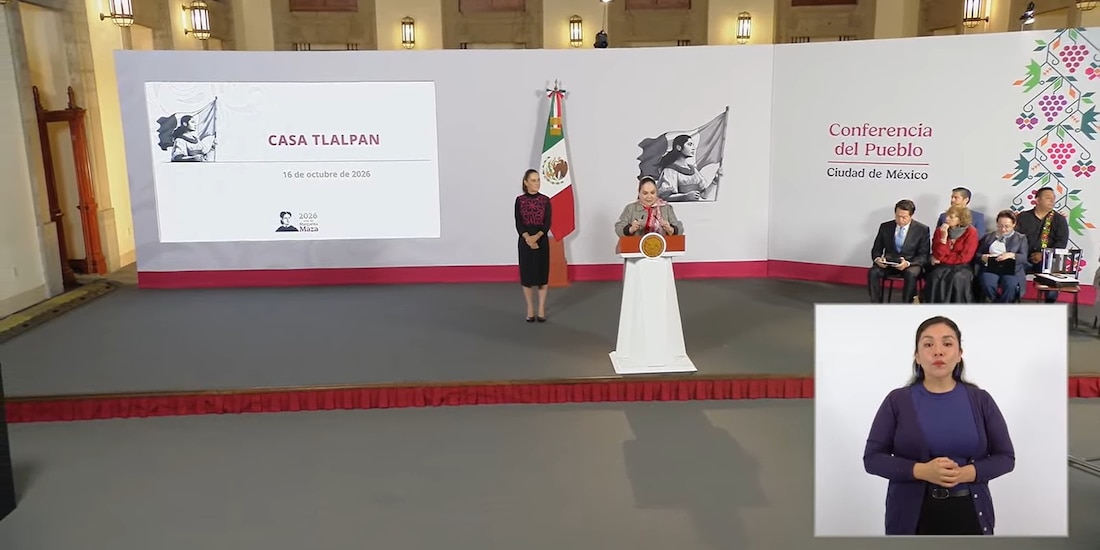 Conferencia de Claudia Sheinbaum Pardo en Palacio Nacional.