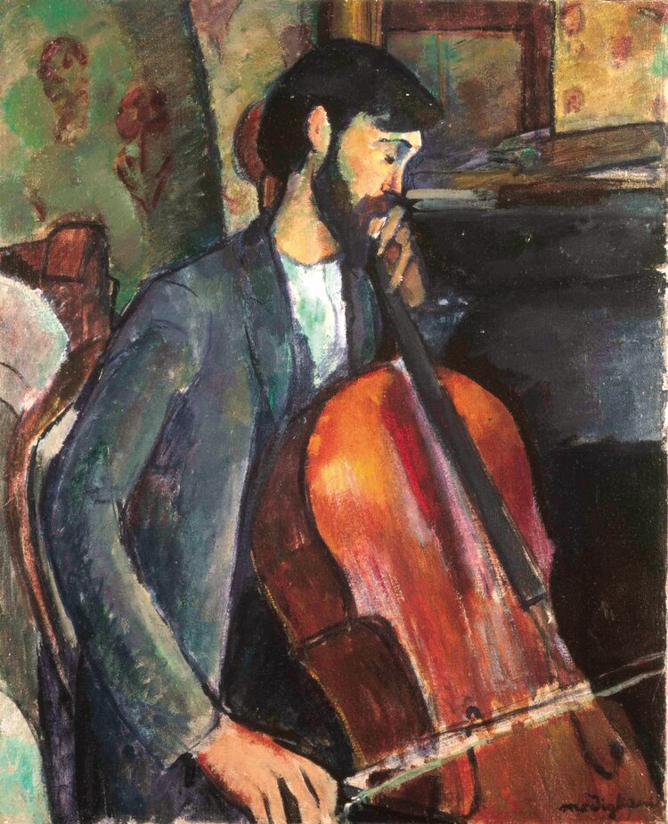 Amedeo Modigliani, El Chelista,1909