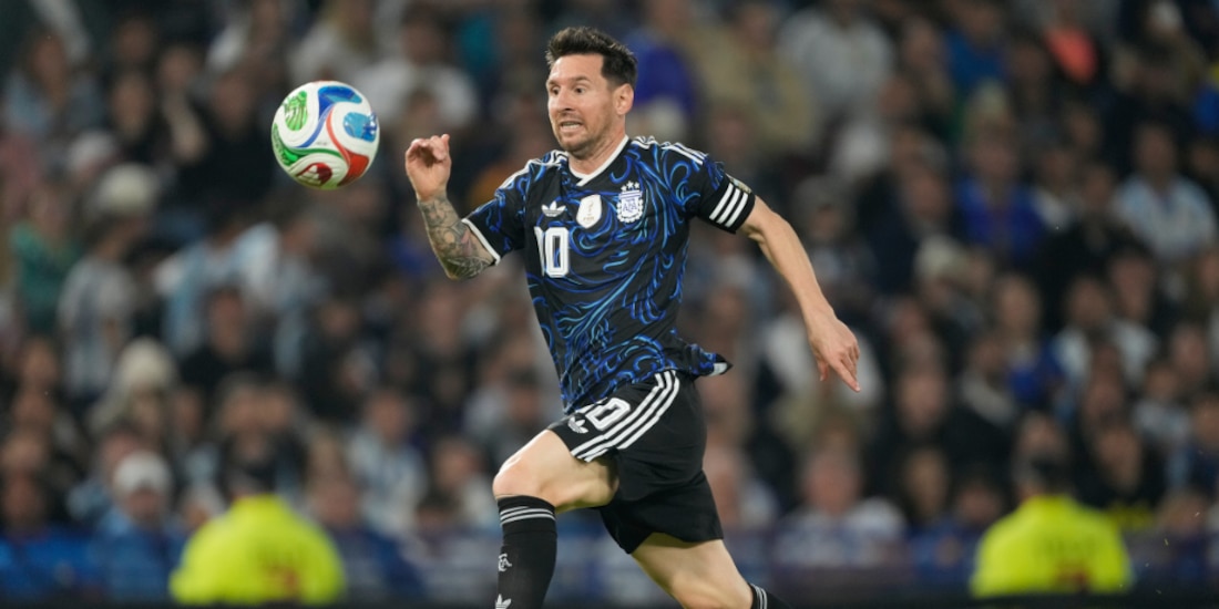 Lionel Messi en la última Fecha FIFA con Argentina.