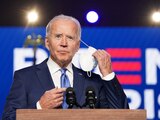 Joe Biden emite un mensaje a la nación, ayer, en Delaware.