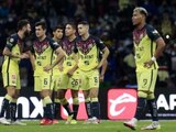 Futbolistas del América se lamentan después de uno de sus partidos en el Torneo Grita México Apertura 2021.