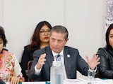 Giovani Gutiérrez, alcalde de Coyoacán, ayer en el Congreso de la CDMX.